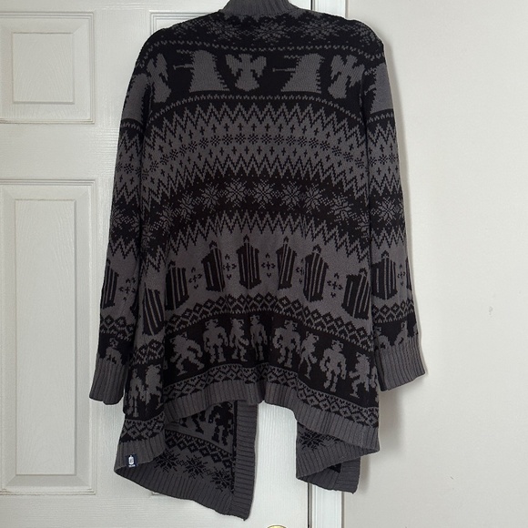 Doctor Who Torrid BBC Black and Grey Gray Cardigan Open Front Women Plus Size 2 - Picture 7 of 8